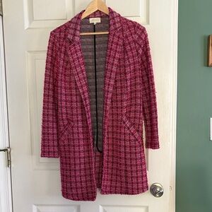 MELLODAY Fuchsia Tweed Blazer